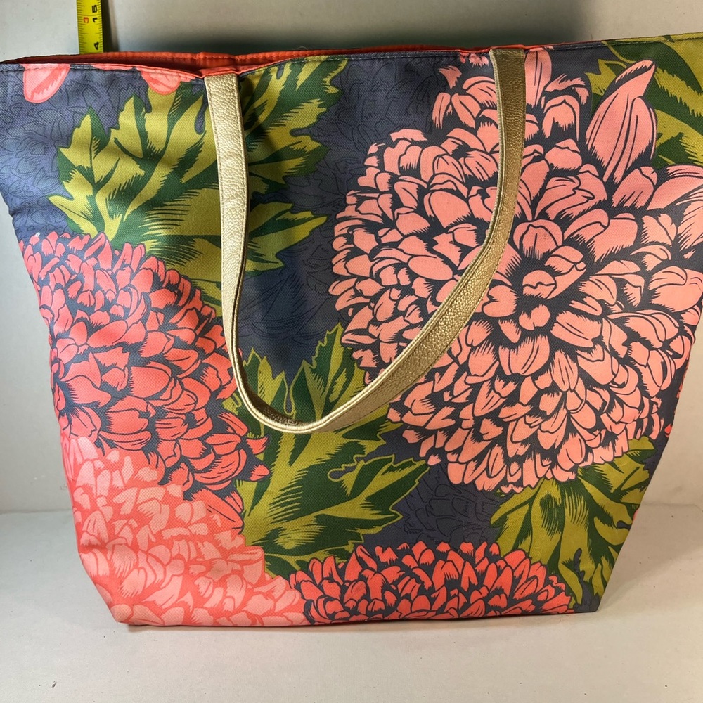 Tall extra large floral tote purse